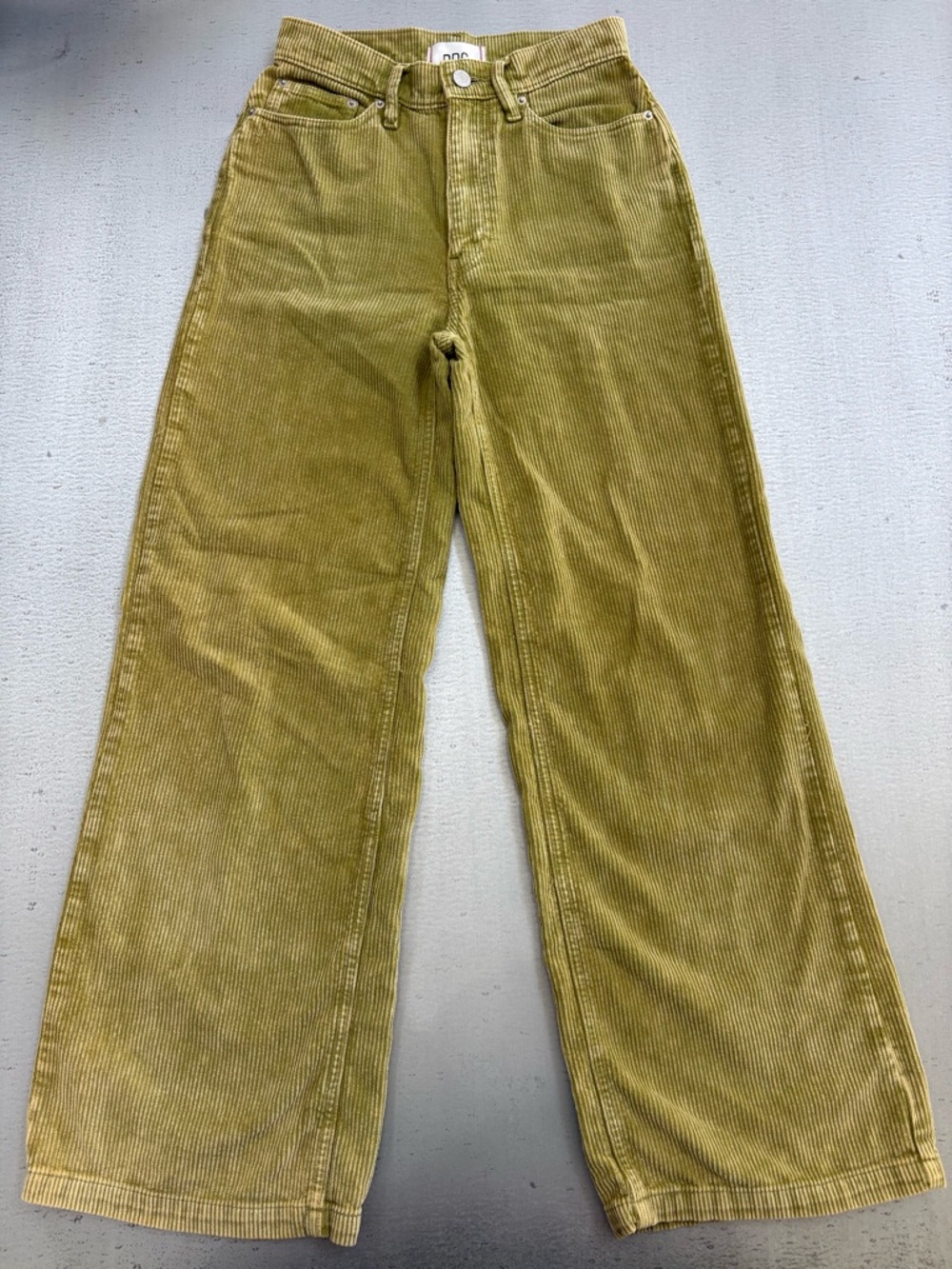BDG Olive Green Corduroy Wide Straight-Leg Pants
